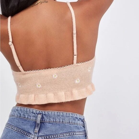 For Love and Lemons Knit Daisy Embroidered Top - XS - Picture 2 of 6